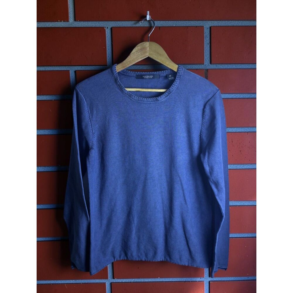 Scotch & Soda Amsterdam Couture Men's Large Blue Crewneck Knit Sweater